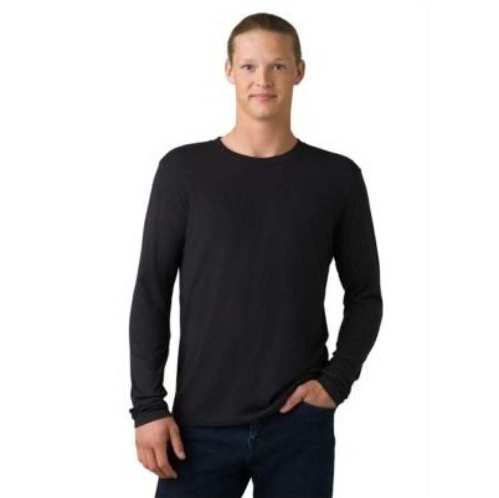 prAna Men's XS Tall Black Long Sleeve T-Shirt XST NWT Unisex Minimalist Tee